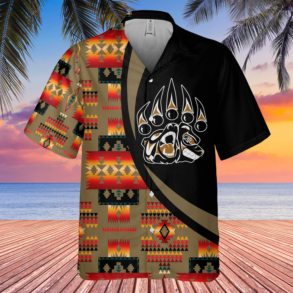 Powwow StoreGBHW000741 Tribe Design Native American Hawaiian Shirt 3D