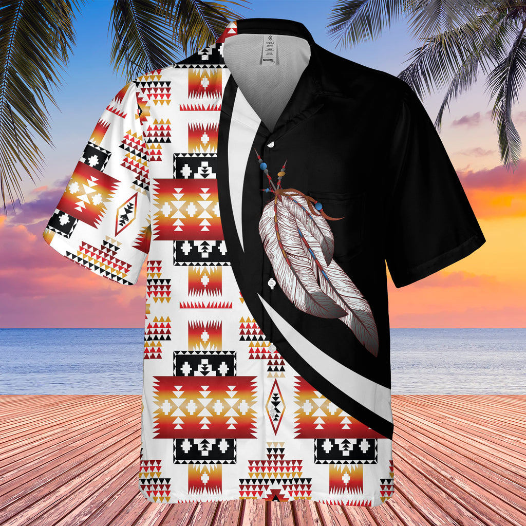 GB-HW000749 Tribe Design Native American Hawaiian Shirt 3D
