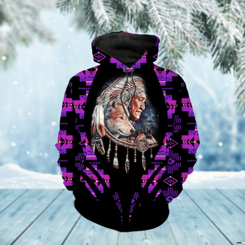 Powwow StoreHD0011773 Pattern Native Pride 3D Hoodie