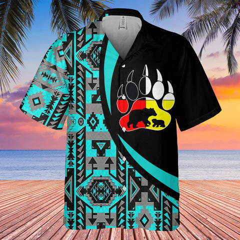 Powwow StoreGBHW000751 Tribe Design Native American Hawaiian Shirt 3D