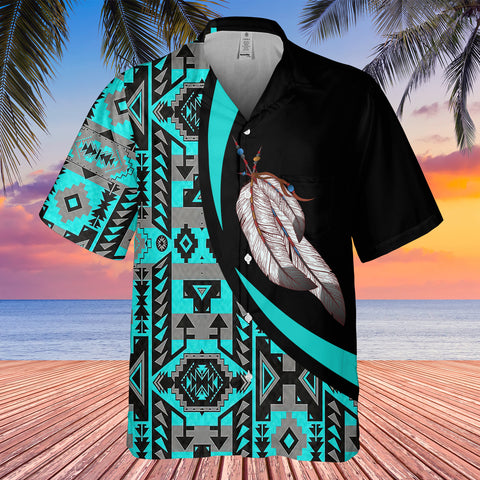 Powwow StoreGBHW000754 Tribe Design Native American Hawaiian Shirt 3D