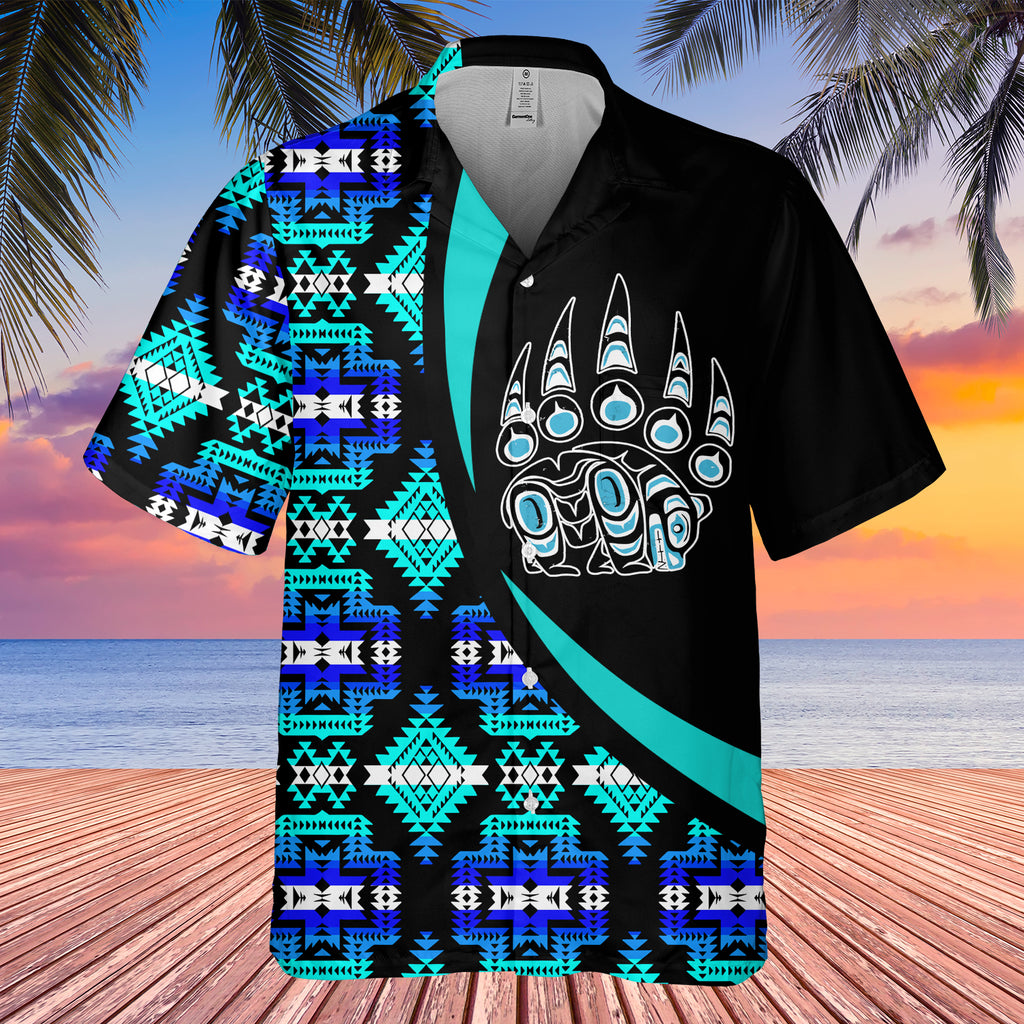 Powwow StoreGBHW000757 Tribe Design Native American Hawaiian Shirt 3D