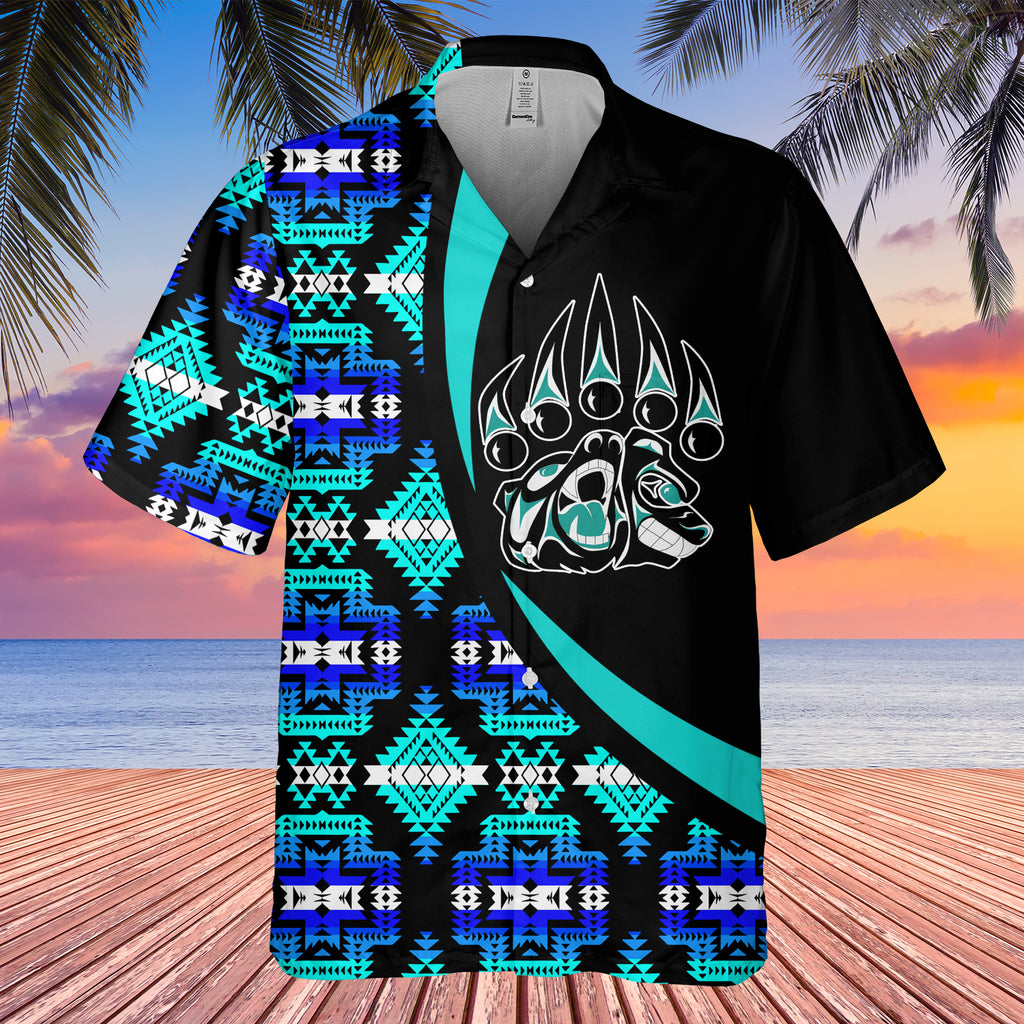 Powwow StoreGBHW000760 Tribe Design Native American Hawaiian Shirt 3D