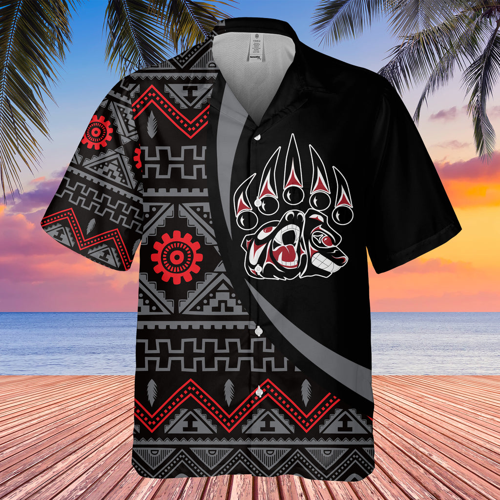 Powwow StoreGBHW000761 Tribe Design Native American Hawaiian Shirt 3D