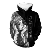 Powwow StoreHD0012264 Pattern Native Pride 3D Hoodie