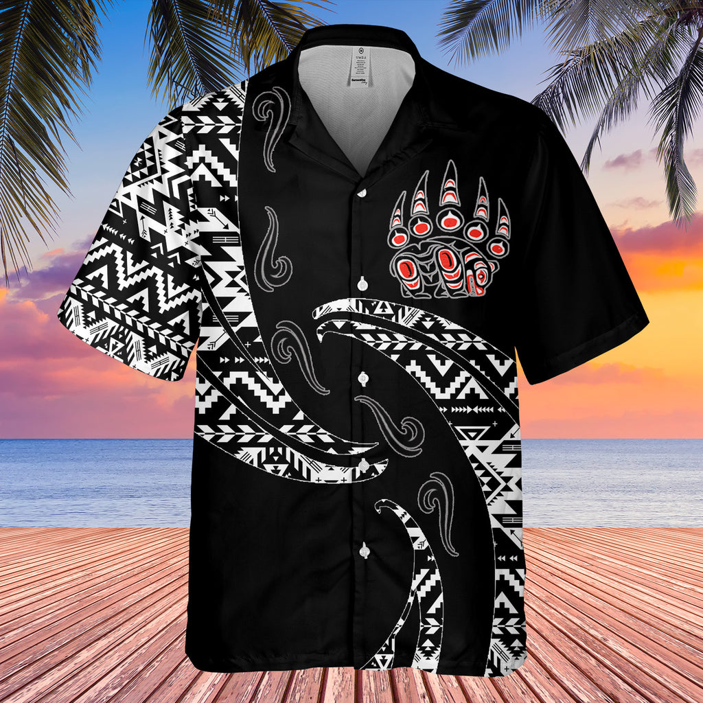 Powwow StoreGBHW001063 Tribe Design Native American Hawaiian Shirt 3D