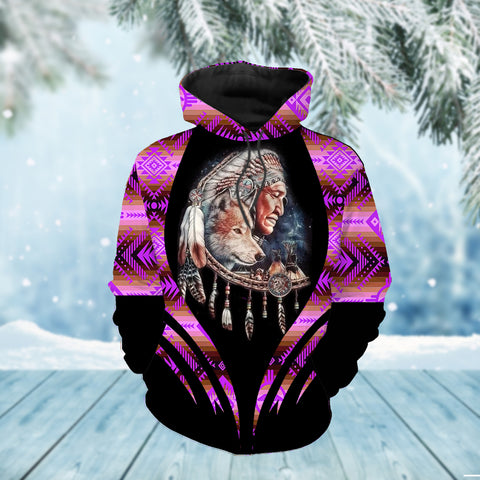 Powwow StoreHD0011774 Pattern Native Pride 3D Hoodie