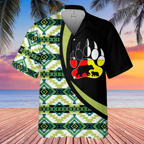 Powwow StoreGBHW000765 Tribe Design Native American Hawaiian Shirt 3D