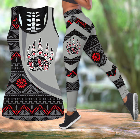 Powwow StoreCOMB2080 Pattern  Native Hollow Tank Top And Legging Sets