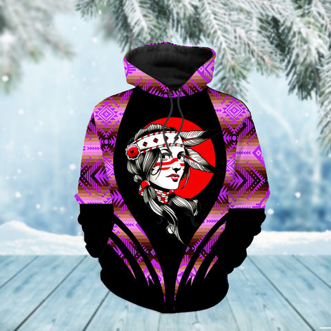 Powwow StoreHD0011775 Pattern Native Pride 3D Hoodie