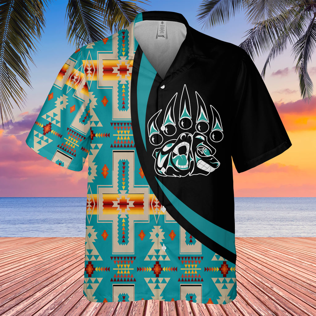 Powwow StoreGBHW000770 Tribe Design Native American Hawaiian Shirt 3D