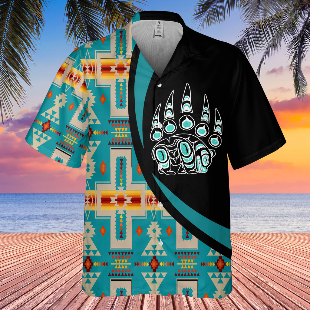 Powwow StoreGBHW000771 Tribe Design Native American Hawaiian Shirt 3D