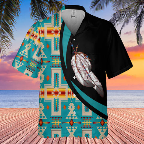 Powwow StoreGBHW000772 Tribe Design Native American Hawaiian Shirt 3D