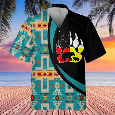 Powwow StoreGBHW000773 Tribe Design Native American Hawaiian Shirt 3D