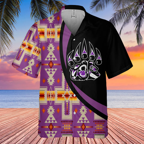 Powwow StoreGBHW000774 Tribe Design Native American Hawaiian Shirt 3D