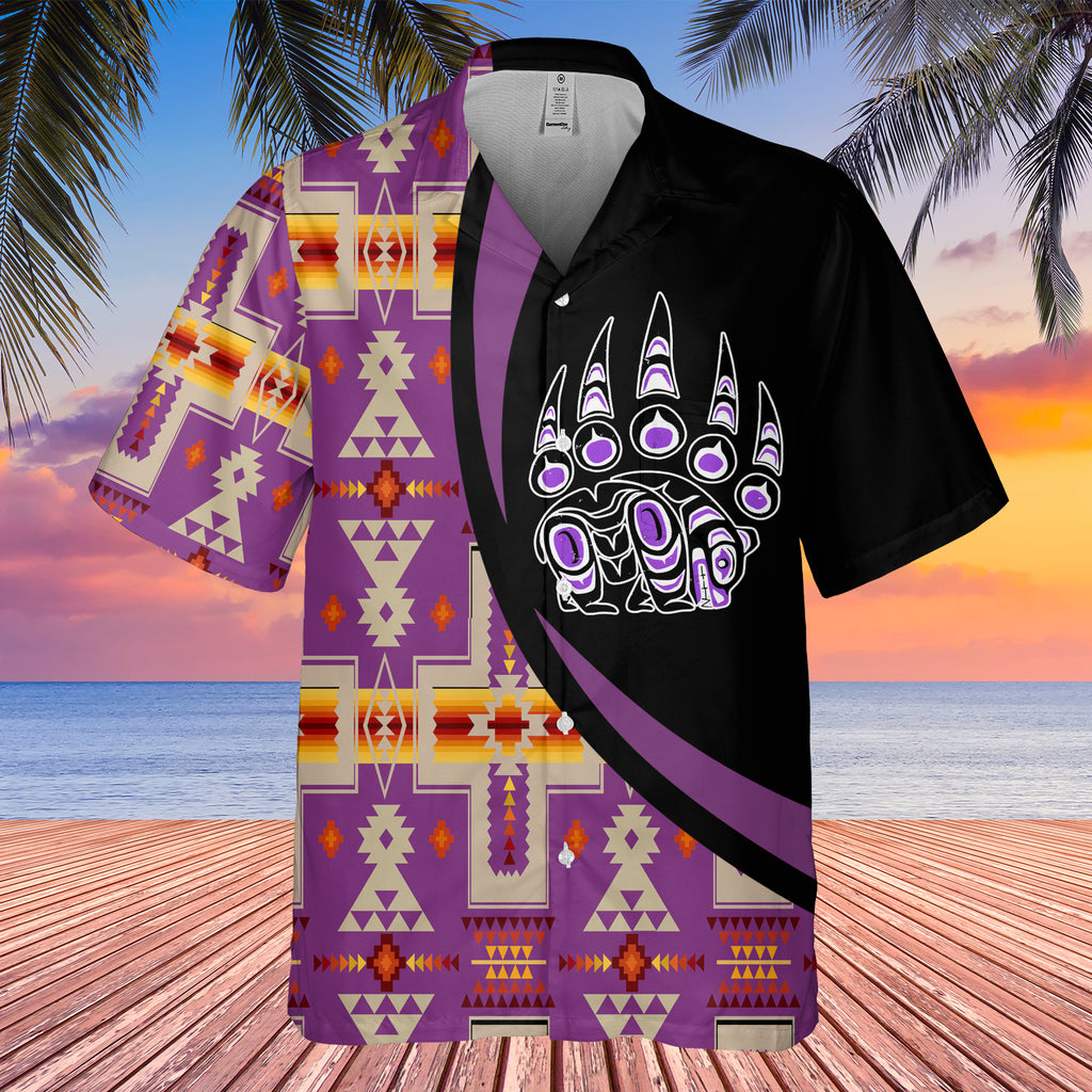 Powwow StoreGBHW000776 Tribe Design Native American Hawaiian Shirt 3D