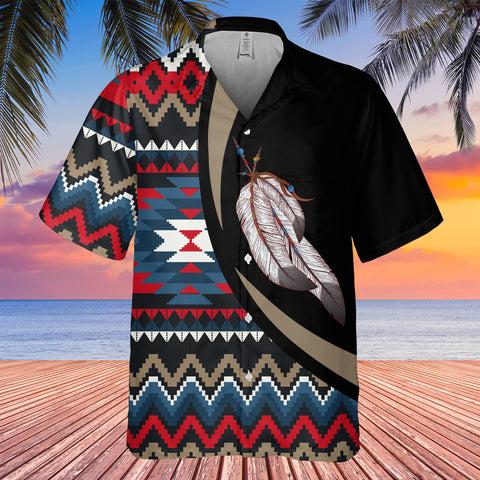 Powwow StoreGBHW000777 Tribe Design Native American Hawaiian Shirt 3D