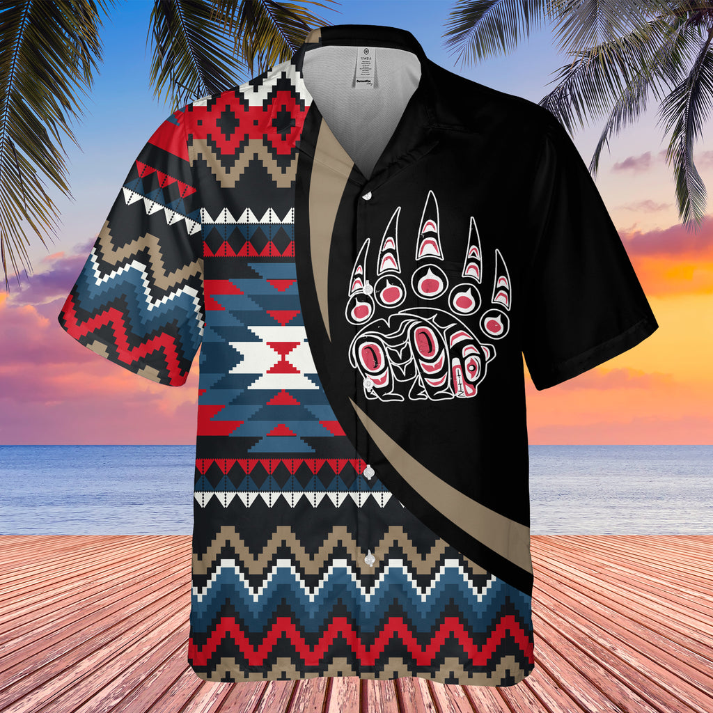 Powwow StoreGBHW000779 Tribe Design Native American Hawaiian Shirt 3D