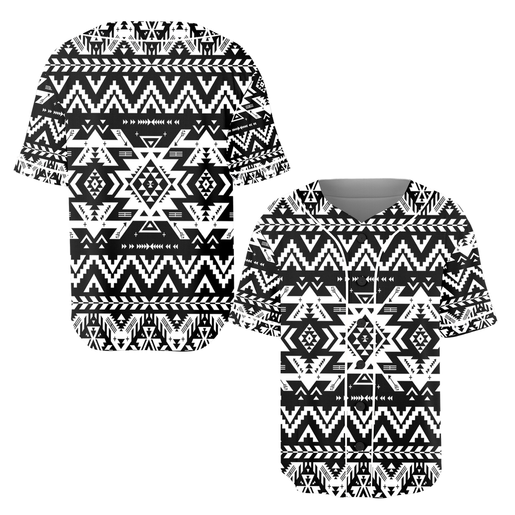 Powwow StoreGBNAT00441 Pattern Native Baseball Jersey