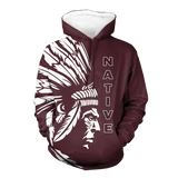 Powwow StoreHD0012266 Pattern Native Pride 3D Hoodie