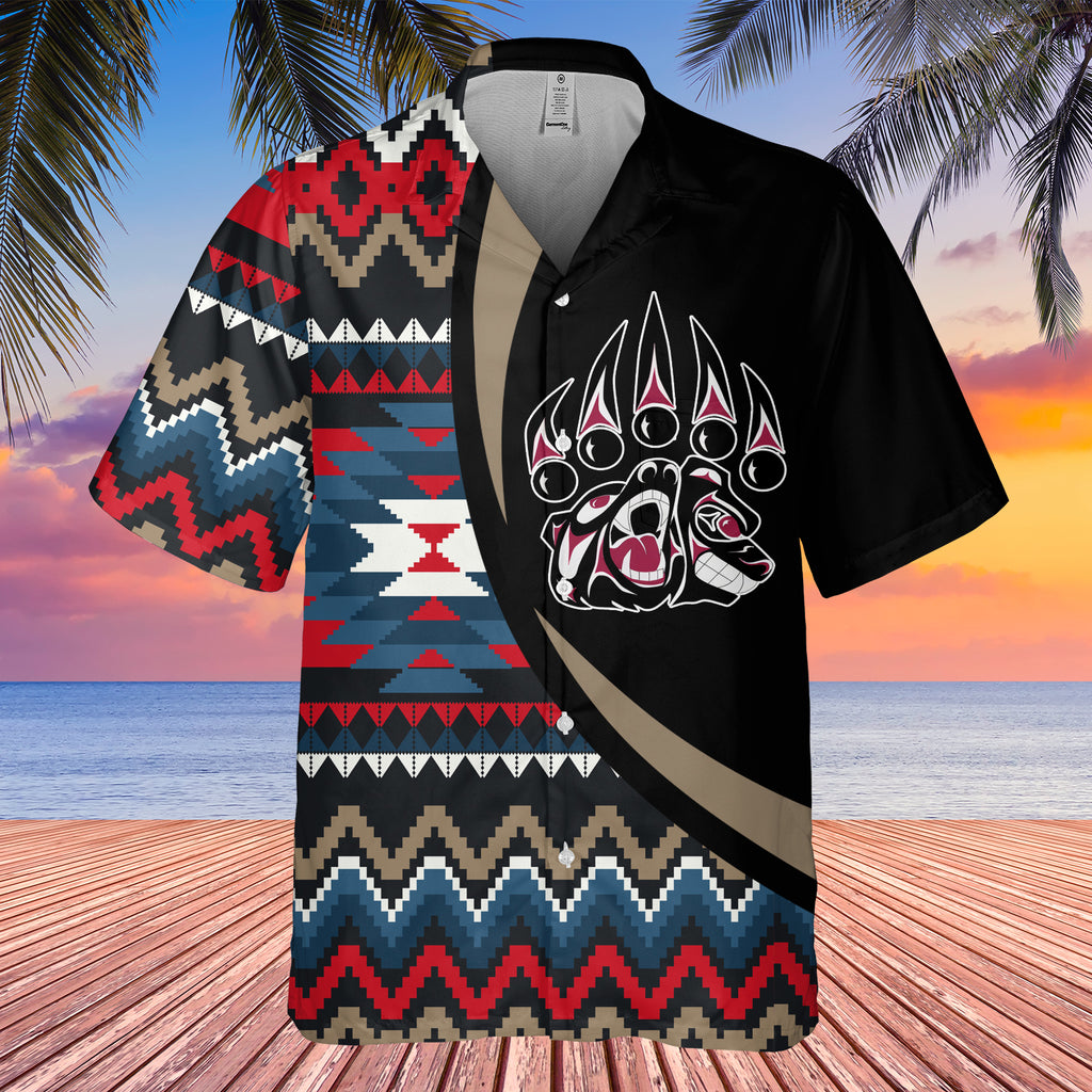 Powwow StoreGBHW000780 Tribe Design Native American Hawaiian Shirt 3D