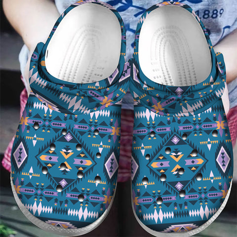 GB-NAT00740 Pattern Native American  Crocs Clogs Shoes