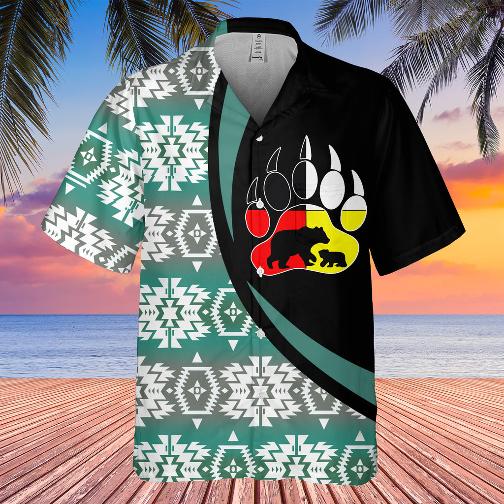 Powwow StoreGBHW000794 Tribe Design Native American Hawaiian Shirt 3D