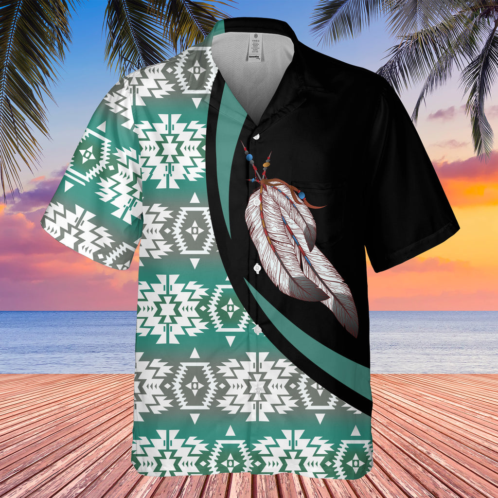 Powwow StoreGBHW000793 Tribe Design Native American Hawaiian Shirt 3D