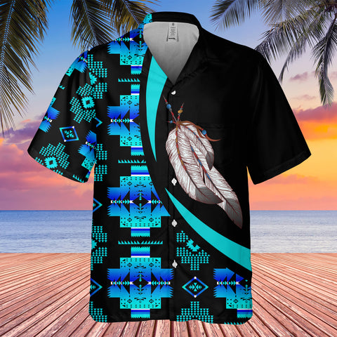 Powwow StoreGBHW000795 Tribe Design Native American Hawaiian Shirt 3D