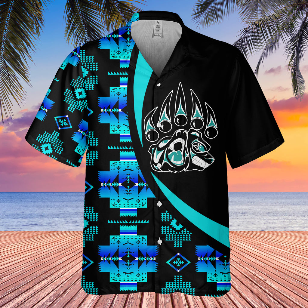 Powwow StoreGBHW000798 Tribe Design Native American Hawaiian Shirt 3D