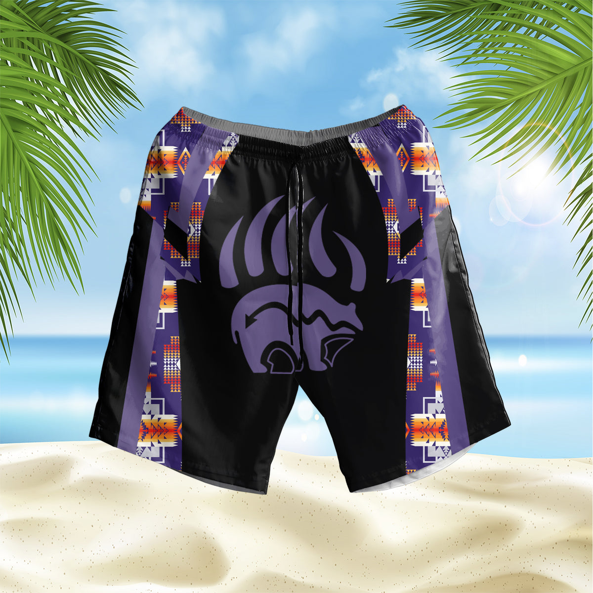 Powwow StoreGBHS00057 Pattern Native Hawaiian Shorts