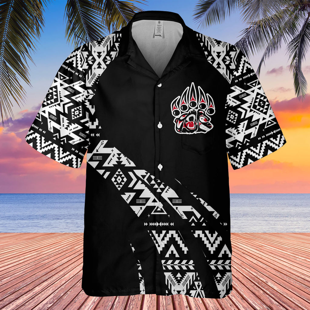 Powwow StoreGBHW000799 Tribe Design Native American Hawaiian Shirt 3D