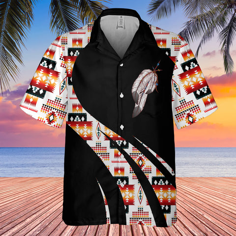 GB-HW000803 Tribe Design Native American Hawaiian Shirt 3D