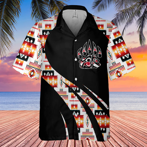 Powwow StoreGBHW000806 Tribe Design Native American Hawaiian Shirt 3D