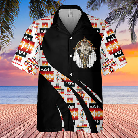 GB-HW000807 Tribe Design Native American Hawaiian Shirt 3D