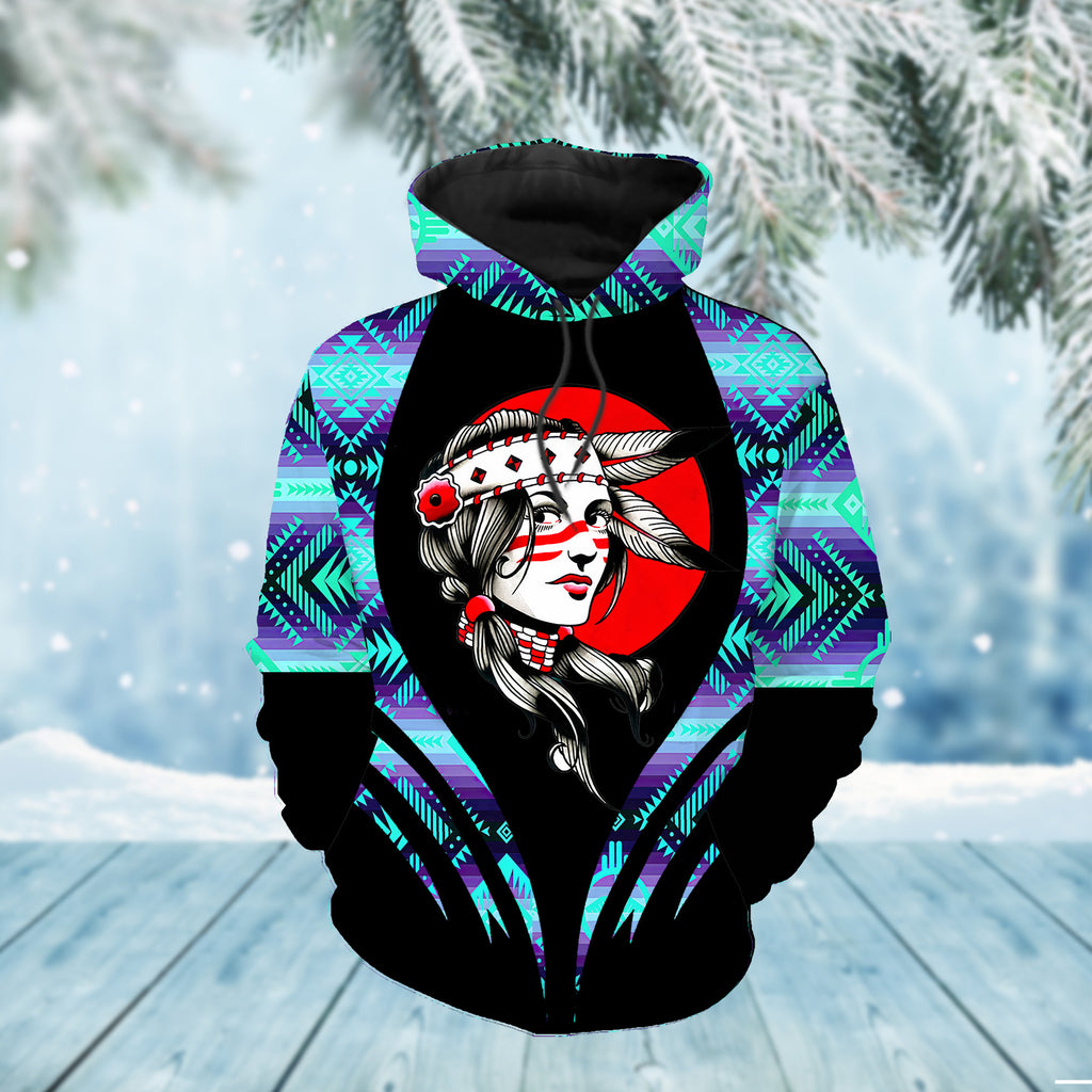 Powwow StoreHD0011780 Pattern Native Pride 3D Hoodie