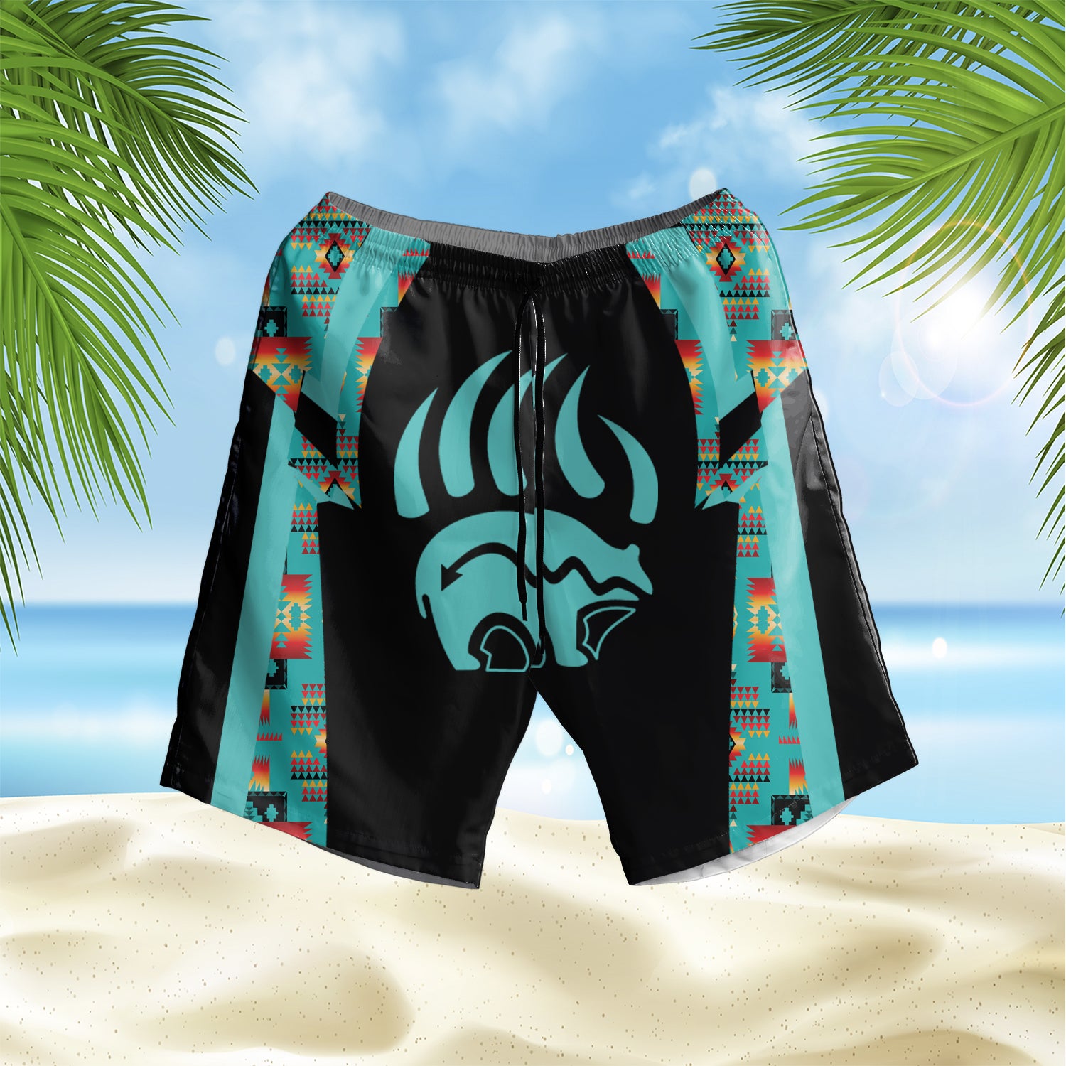 Powwow StoreGBHS00056 Pattern Native Hawaiian Shorts