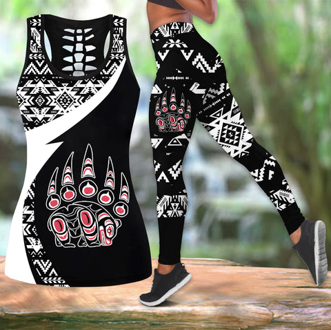 Powwow StoreCOMB2082 Pattern  Native Hollow Tank Top And Legging Sets