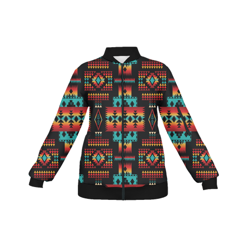 GB-NAT00046-02 Tribe Pattern Native American Women's Jacket