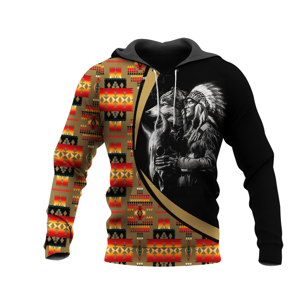 Powwow StoreHD0011586 Pattern Native Pride 3D Hoodie