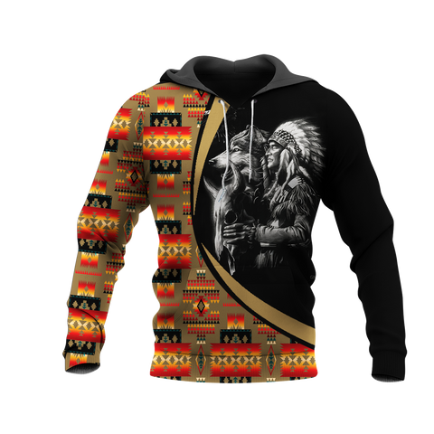 Powwow StoreHD0011586 Pattern Native Pride 3D Hoodie