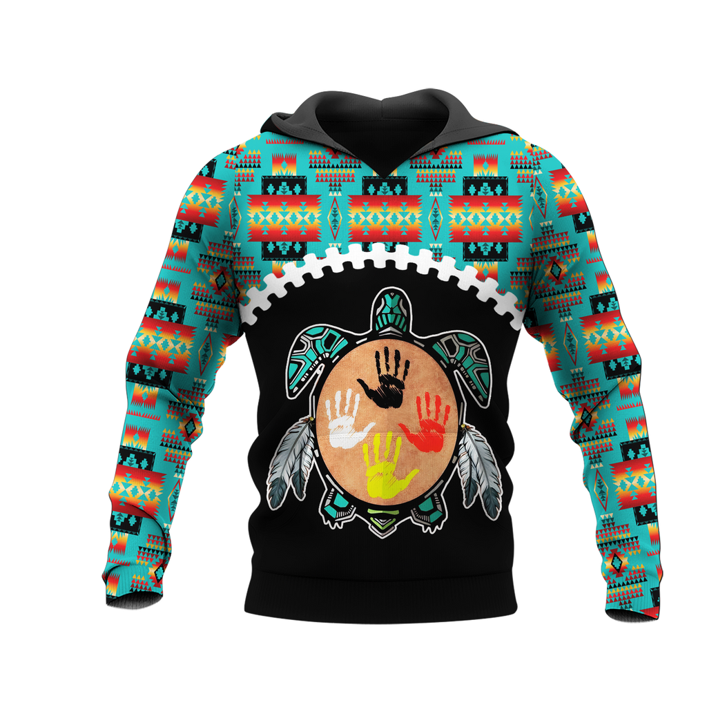 Powwow StoreHD0012276 Pattern Native Pride 3D Hoodie