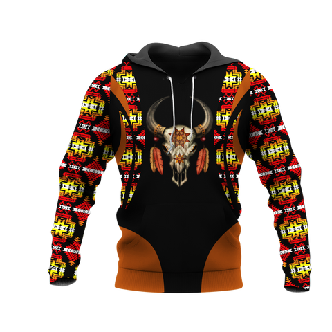 Powwow StoreHD001094 Pattern Native Pride 3D Hoodie