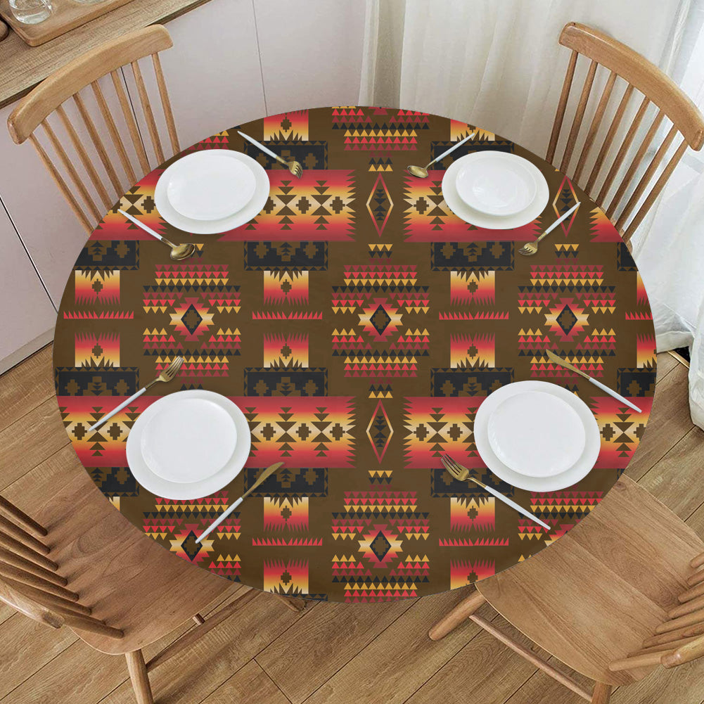 Powwow StoreGBNAT0004608 Pattern Native American Round Table Set