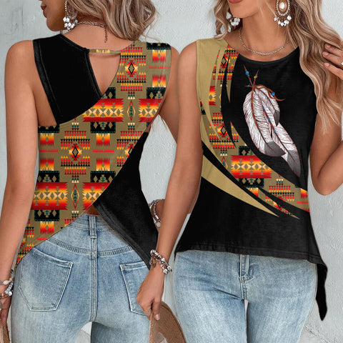 Powwow StoreCBT0014 Pattern Native Cross Back Top