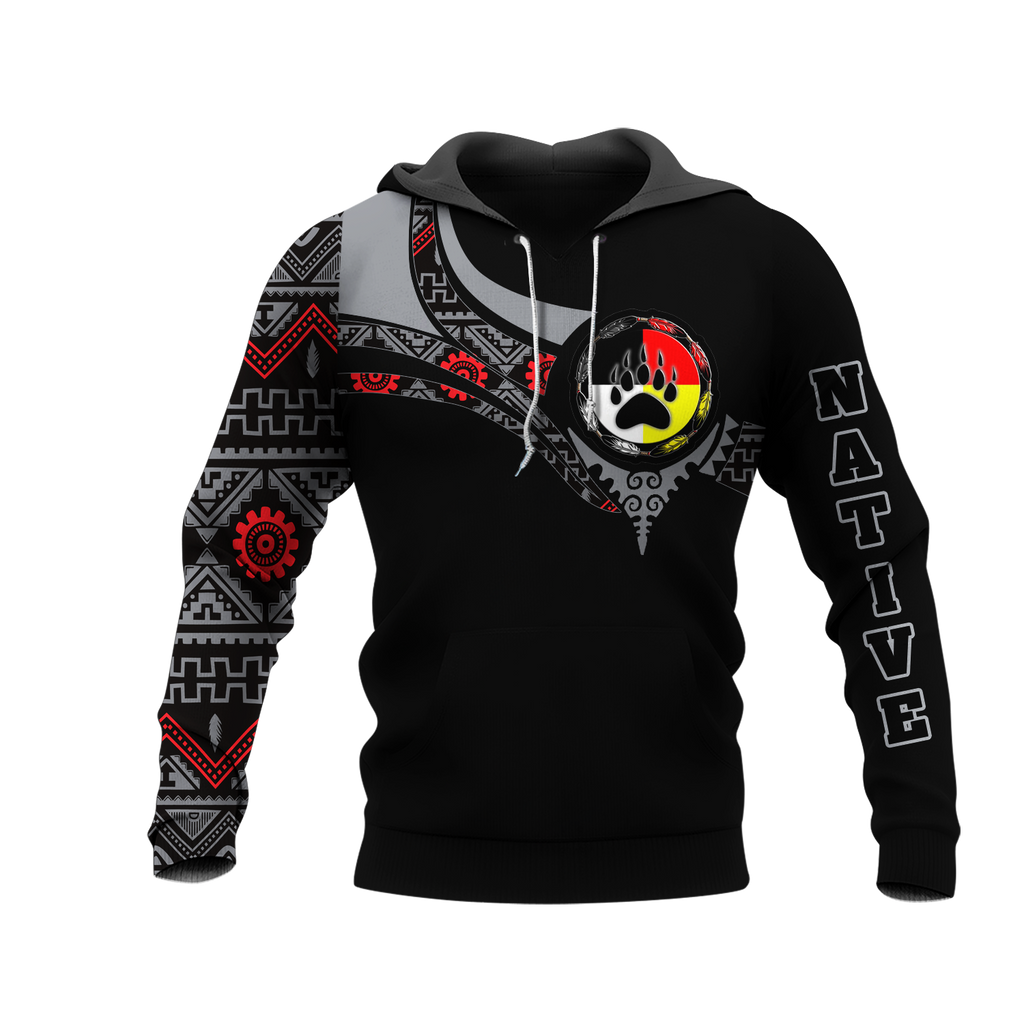 Powwow StoreHD0012492 Pattern Native Pride 3D Hoodie