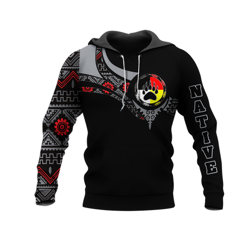 Powwow StoreHD0012492 Pattern Native Pride 3D Hoodie