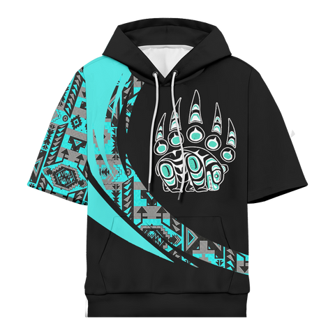 Powwow StoreHD0012357 Pattern Native Pride 3D Short  Hoodie