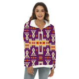 GB-NAT00062-09 Native American Women's Borg Fleece Sweatshirt