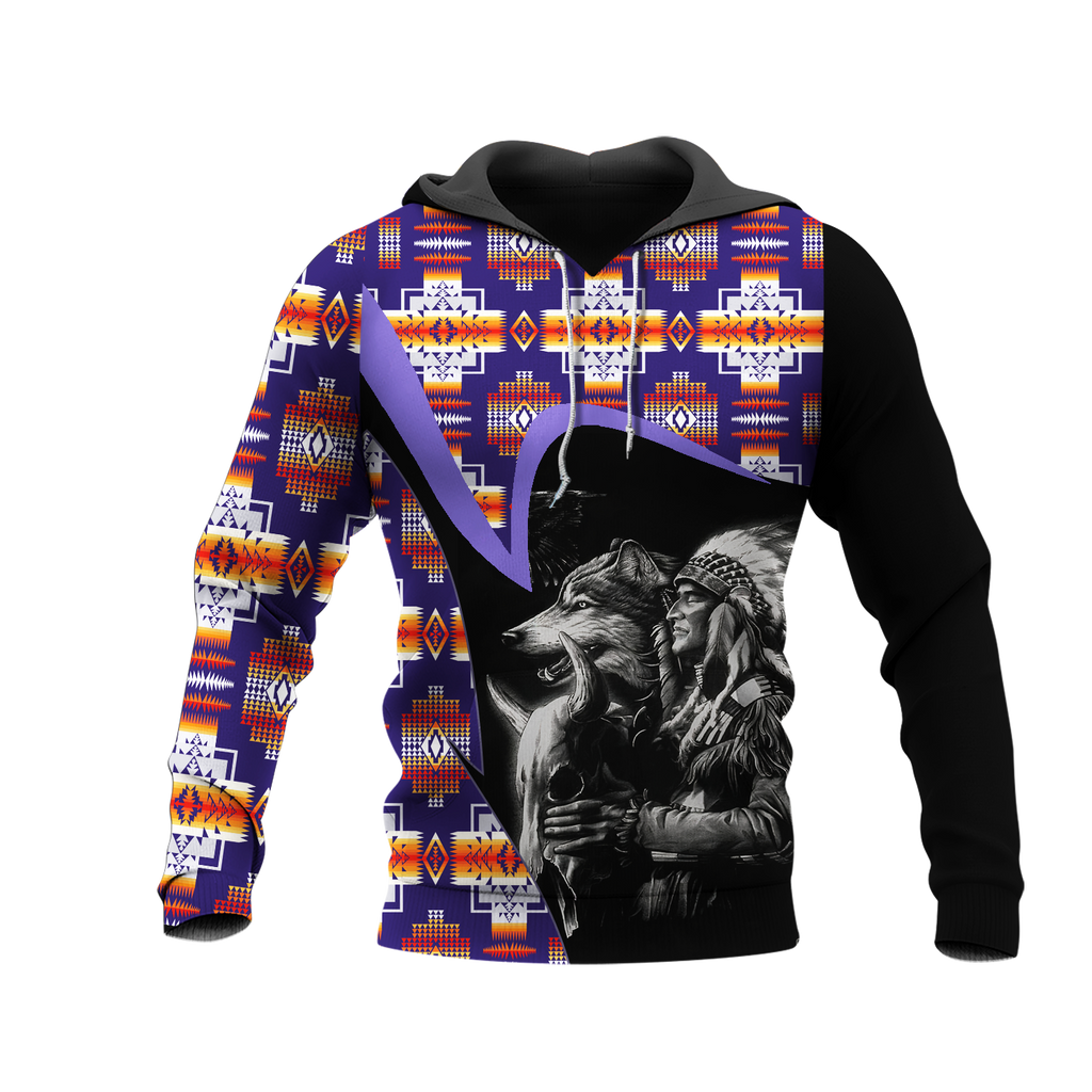 Powwow StoreHD0011520 Pattern Native Pride 3D Hoodie